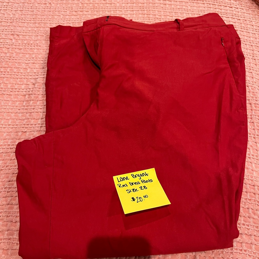 Lane Bryant red dress pants